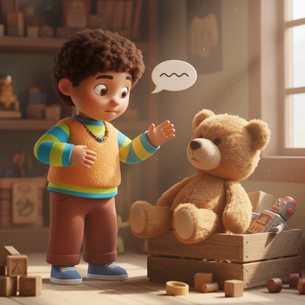 Leo miró el oso de peluche, sus ojos brillando de deseo. Era el oso más bonito que había visto jamás. Sin embargo, una pequeña voz en su cabeza le recordó las palabras de sus padres: "Nunca aceptes cosas de desconocidos sin antes preguntarnos." Leo sintió un nudo en el estómago.