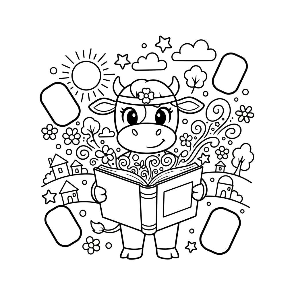 color pages cows