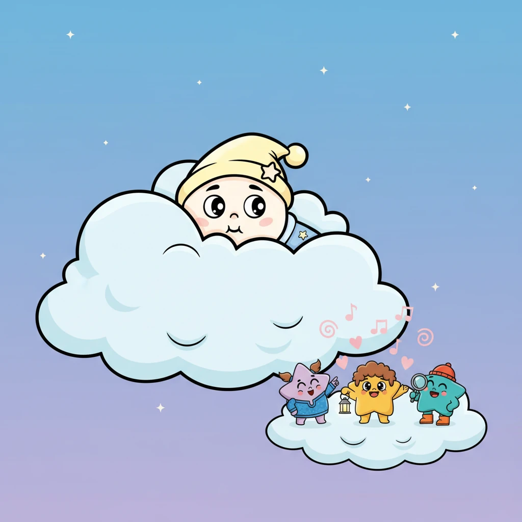 From behind her cloud, Luna heard their loving melody. A warmth spread through her, and she felt a tiny spark of courage bloom. Slowly, cautiously, she began to peek out a little more.