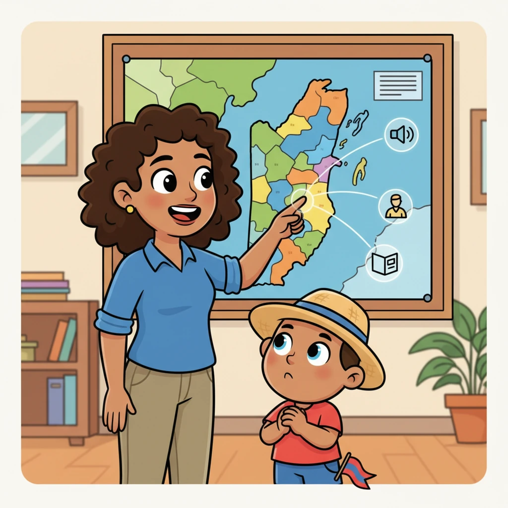 Mom pointed to a map, showing how the country is divided into constituencies. She explained that each area elects one person, called an Area Representative, to serve in the House of Representatives. Greg listened intently, his imagination picturing different parts of Belize each choosing their champion.