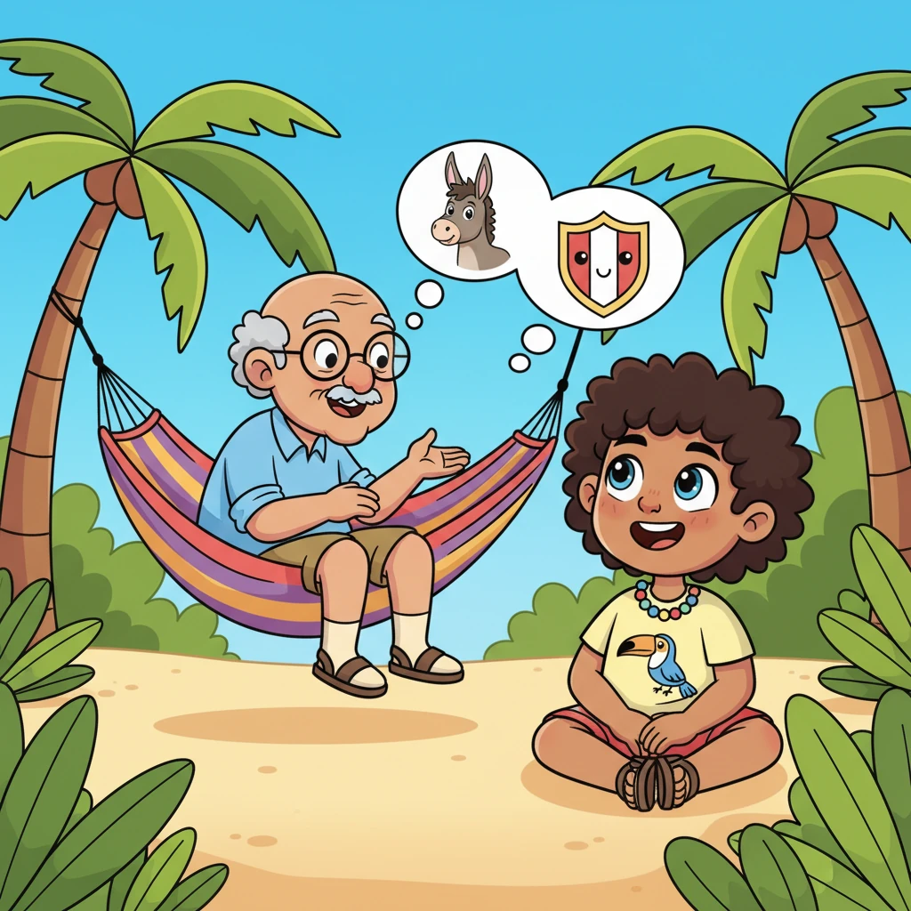 From his comfy hammock nearby, Grandpa chimed in, chuckling. He explained that a political party is a group of people with similar ideas about how to run the country. He mentioned the two main parties in Belize, making it sound like a friendly competition of ideas.