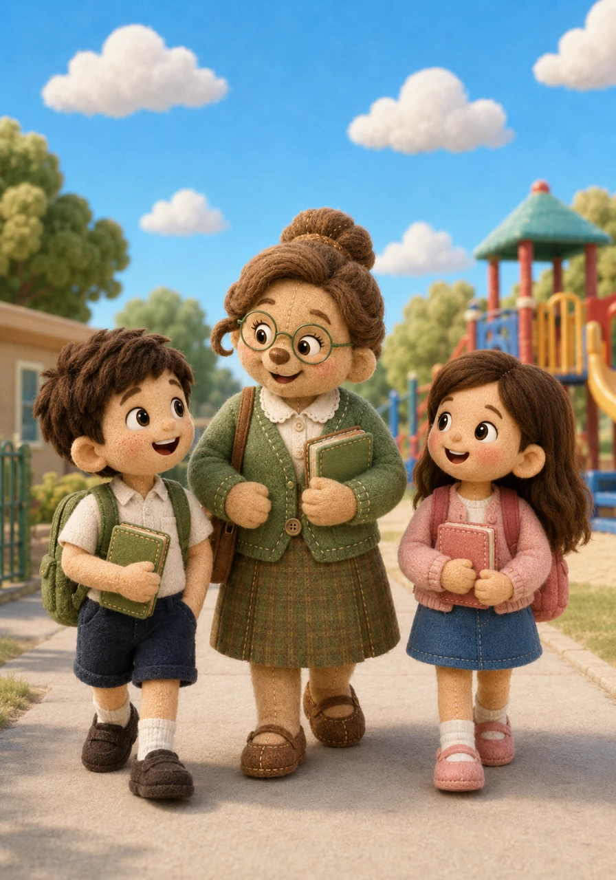 The bell rings, and the children pack their bags to go outside to the playground. They walk together under the bright sky and enjoy the beautiful day. They all agree that every season brings its own special joy.