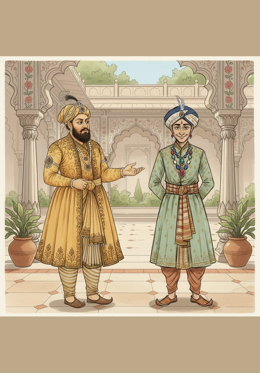 అక్బర్ నవ్వుతూ, మరి ఒకవేళ కాకులు తక్కువగా ఉంటే అప్పుడేమంటావు అని మళ్ళీ ప్రశ్నించారు. బీర్బల్ వెంటనే తనదైన శైలిలో సమాధానం ఇచ్చాడు.