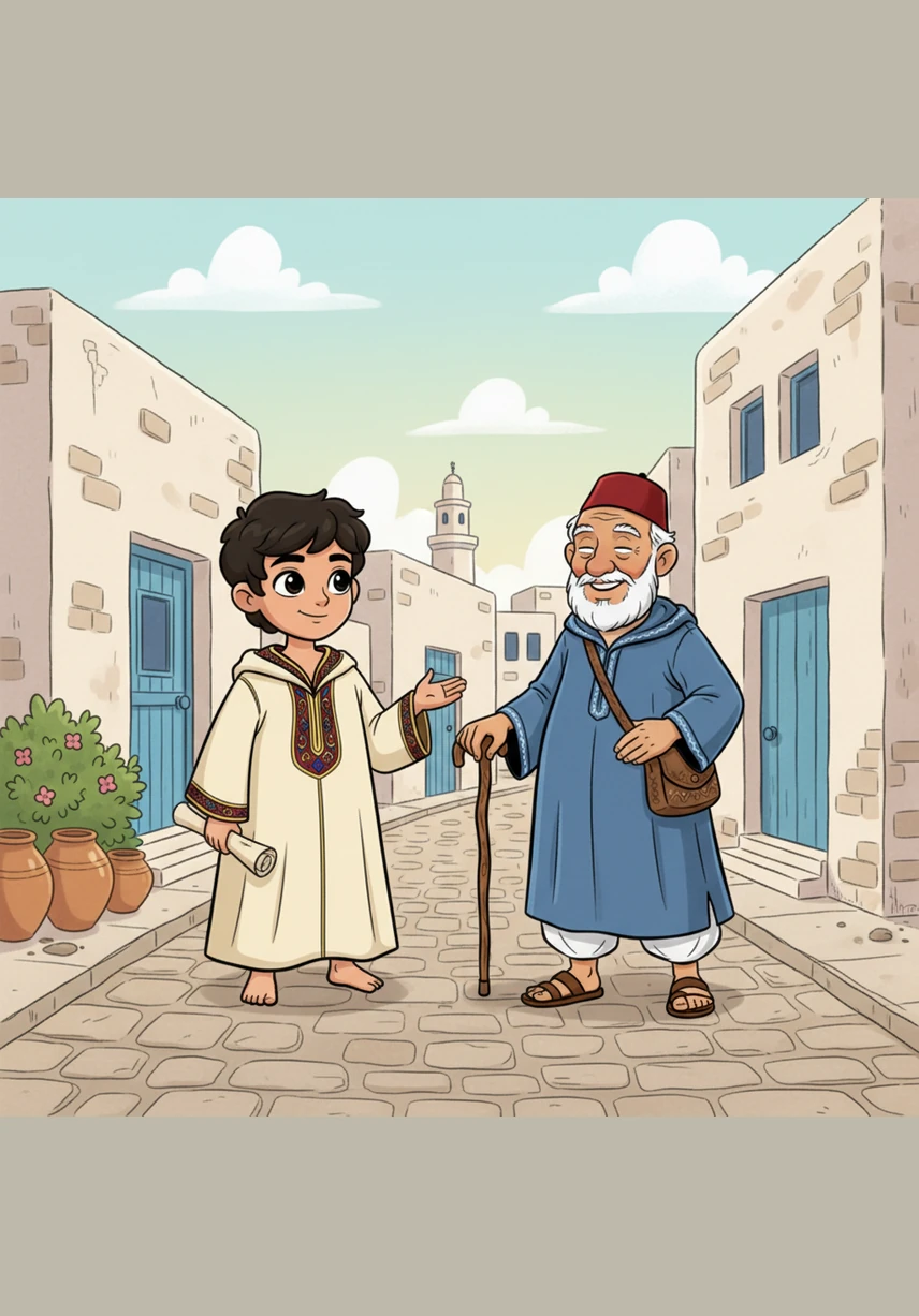 Sami carefully stepped into the oversized Jebba, feeling the intricate silk embroidery against his skin. As he looked at his reflection, he felt a sudden surge of strength and belonging that he had never known before.