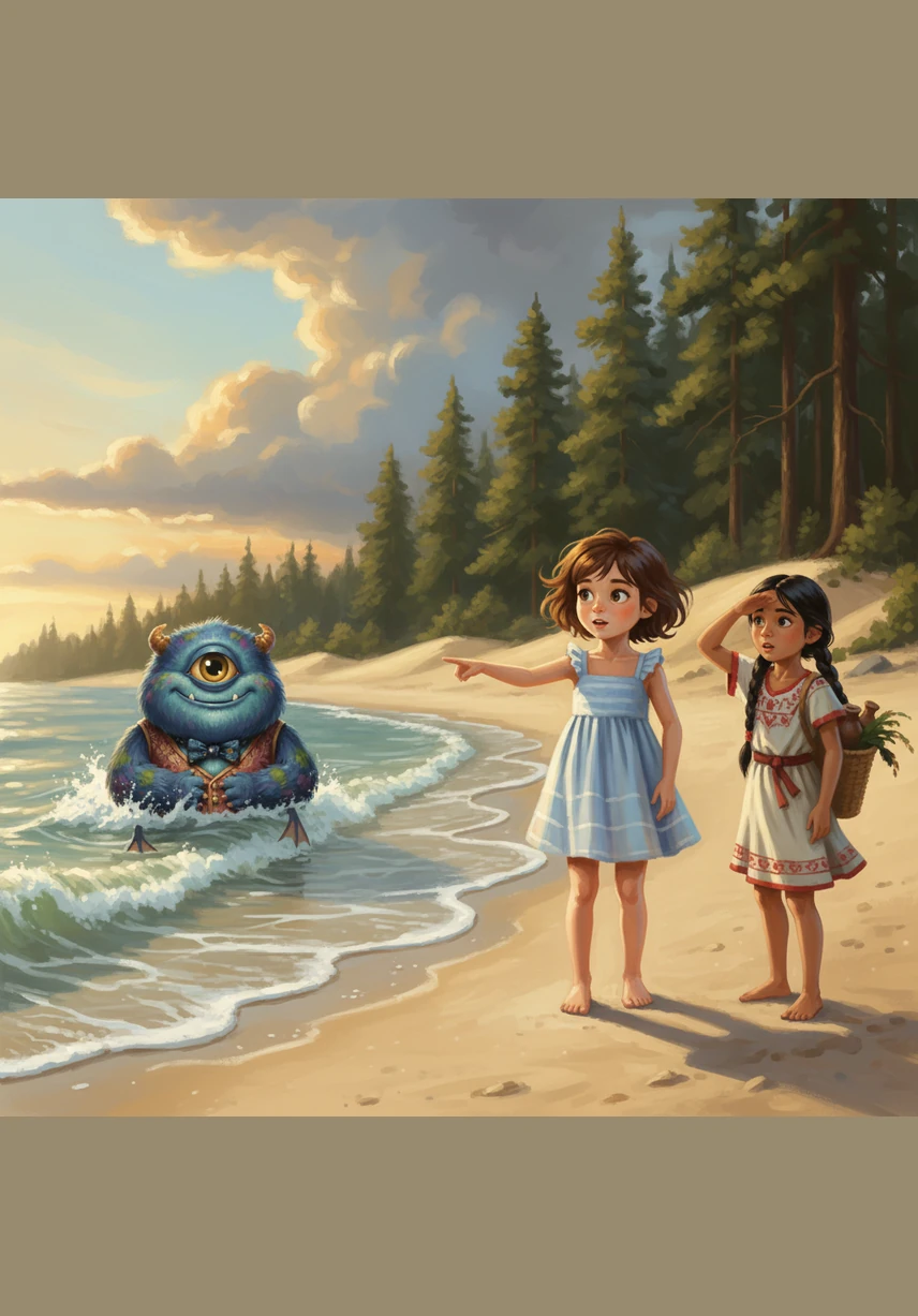 The mysterious object began to drift closer and closer to the beach with every passing wave. It was moving steadily toward them, and the girls realized it was definitely something alive and moving.