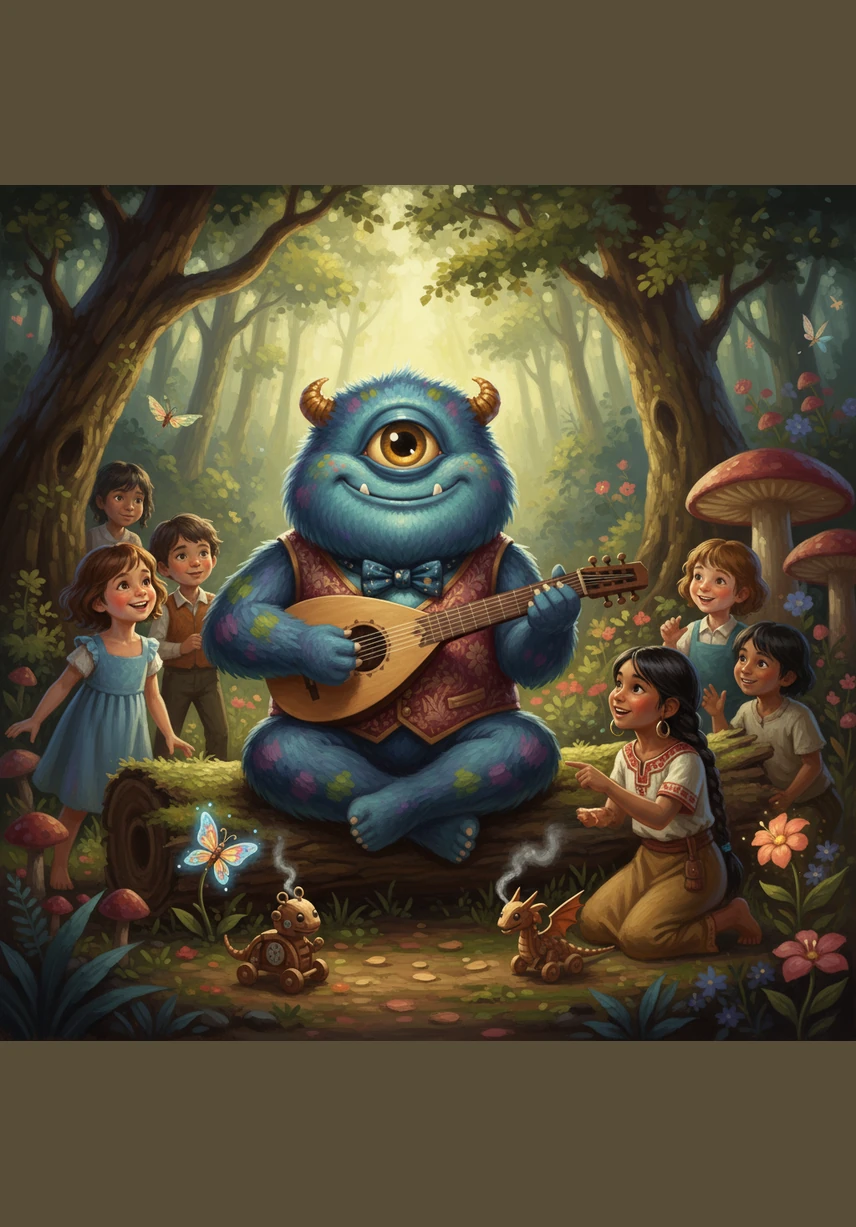 Seeing that the sisters were safe, the other children slowly gathered their courage and returned. They started talking to Mister Gilles and realized he was just a friendly traveler who wanted to share his love for the sea.