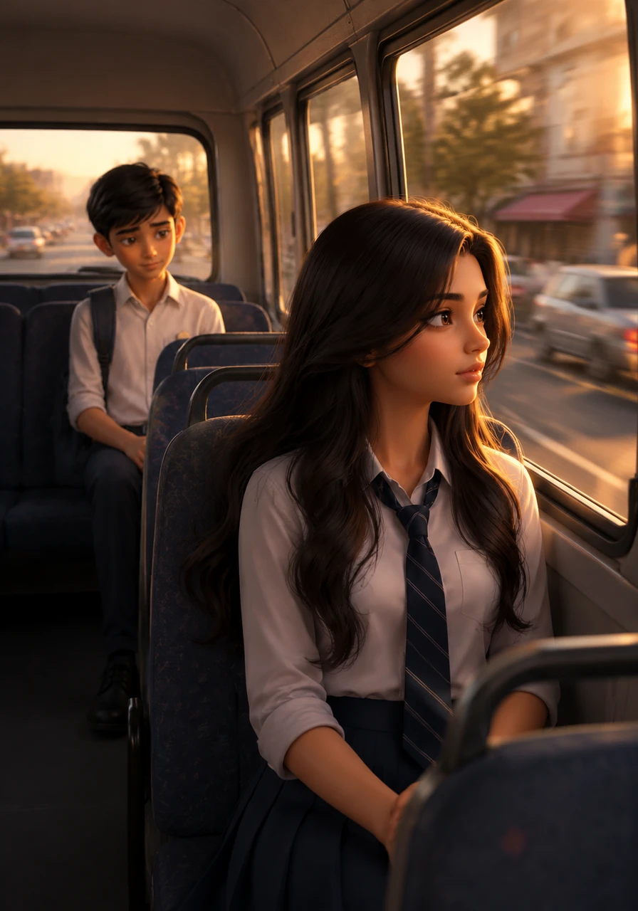 Arjun saves every bit of his lunch money to bribe the school van driver, just so he can secure a seat on the first trip home alongside Meera. He sits quietly in the back, content just to be in the same small space, watching the sunlight dance in her hair as the city blurs past the windows.
