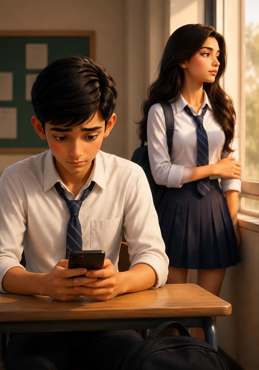 Time passes and Arjun reaches the eleventh grade, while Meera has blossomed into a stunning twelfth-grader with the poise and beauty of a cinema actress. He finally gathers the courage to send her a message, telling her honestly that she possesses the grace of the stars he sees on the silver screen.
