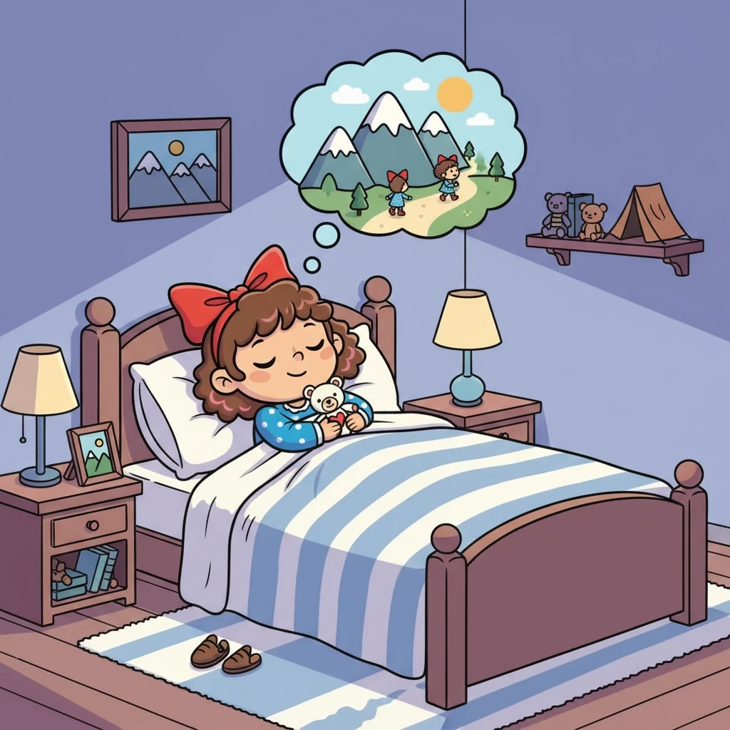 Back home, tucked into bed, Ella dreamed of their mountain adventure. She knew, with Misha by her side, every day was a wonderful journey. They couldn't wait for their next adventure.
