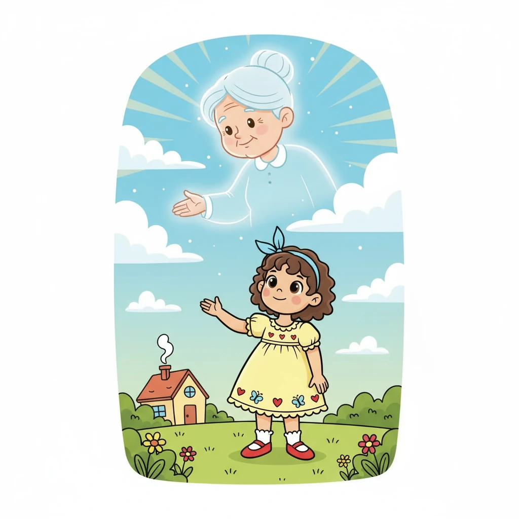 Great Gramma spoke of a little girl, now grown into Lily's Mommy, whom she loved dearly. She explained how much she missed her family on Earth, and how she longed to be with them always, even from heaven.