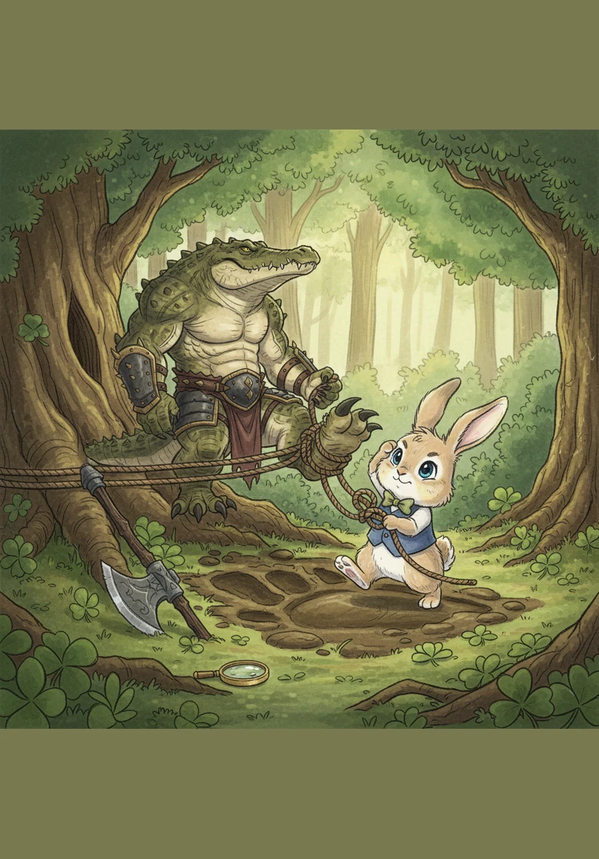 With a final, courageous hop, Barnaby lands safely on the grassy bank on the far side of the river. He takes a deep breath of relief, knowing the most dangerous part of his journey is finally behind him.