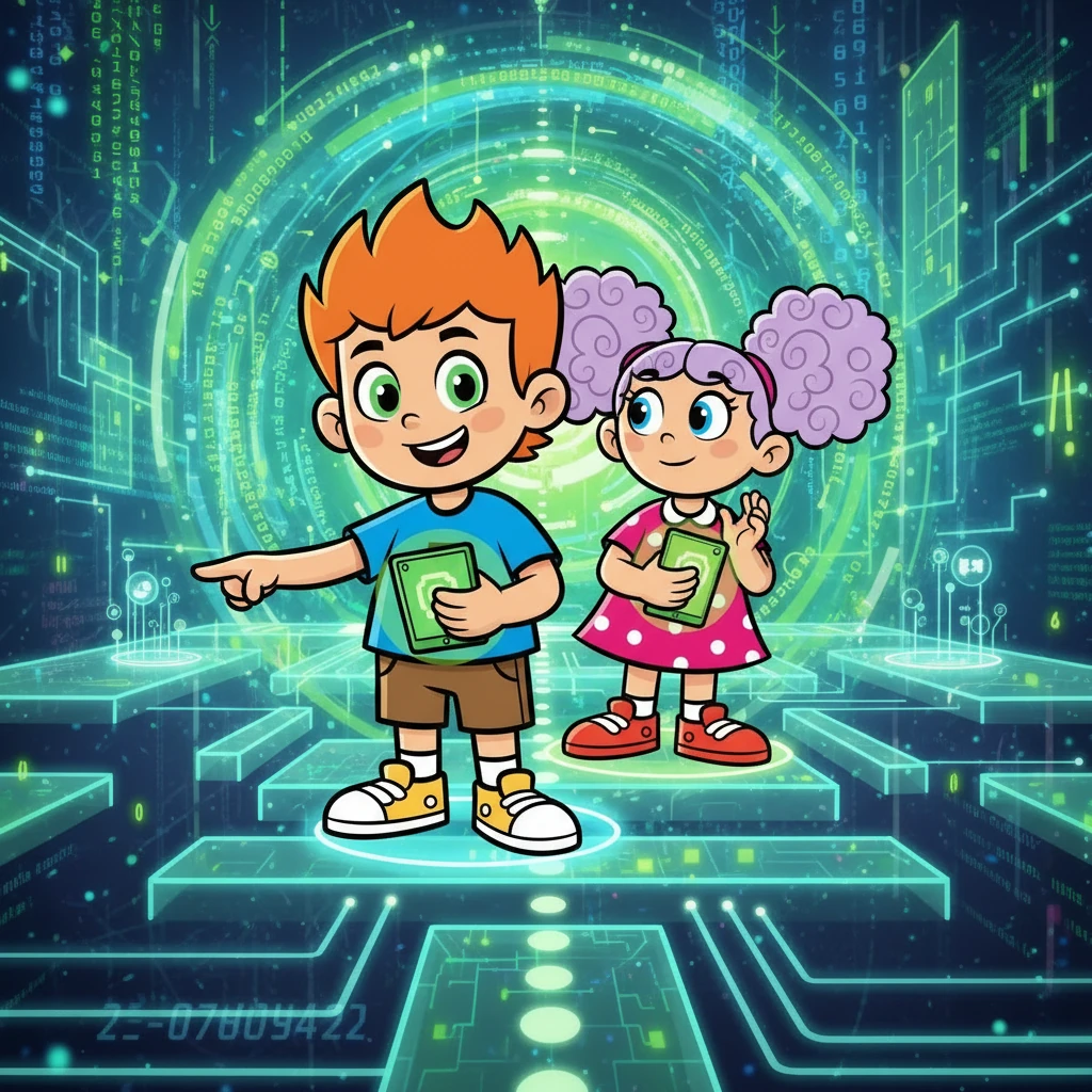 A próxima etapa os levou a um labirinto de códigos. Leo, com sua paixão por jogos, decifrou os códigos, guiando-os através da complexa estrutura digital. A cada passo, a confiança entre os irmãos crescia.