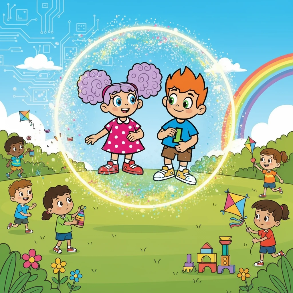 Finalmente, eles chegaram ao portal de volta para casa. Ao atravessá-lo, Luna e Leo perceberam que o tempo gasto no mundo digital os ensinou a valorizar a imaginação e a amizade. Eles prometeram usar o tablet com moderação, e a partir daquele dia, suas aventuras seriam muito mais coloridas.