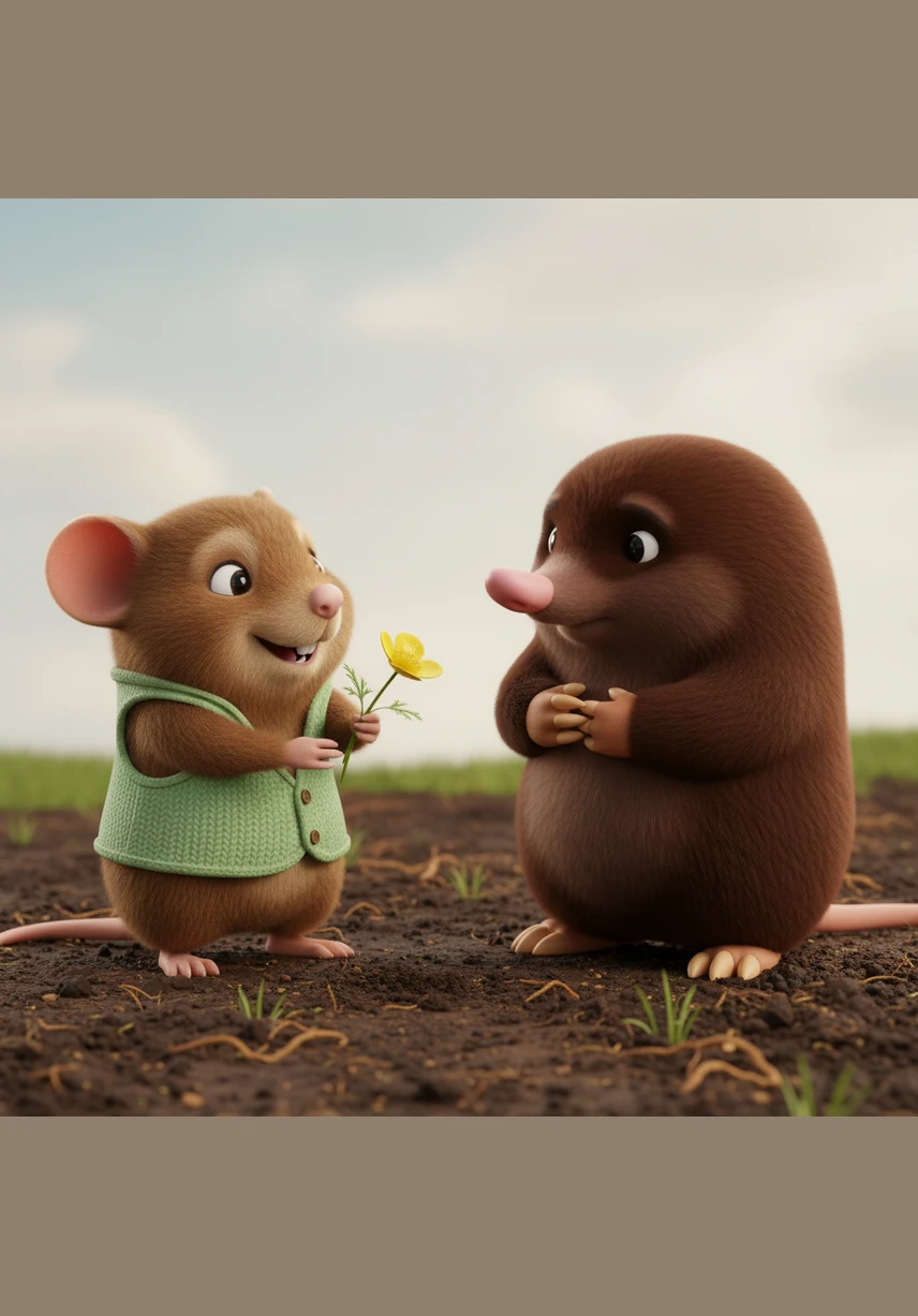 Hope is never truly lonely because her best pal Rose lives just a short walk away. Rose is a cheerful vole who always has a bright smile for her friend.