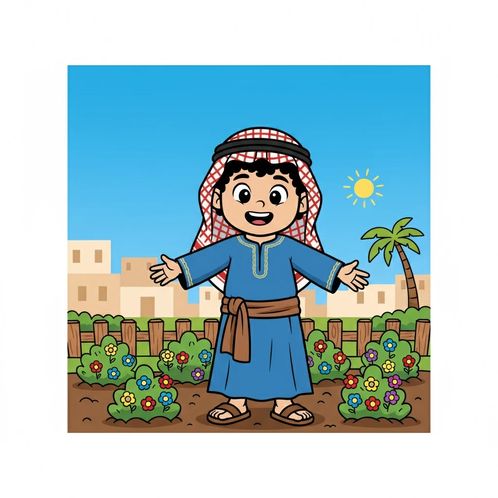 بعد أشهر قليلة، سلمان: الآن ظهرت شجيرات صغيرة وأزهار ملونة.