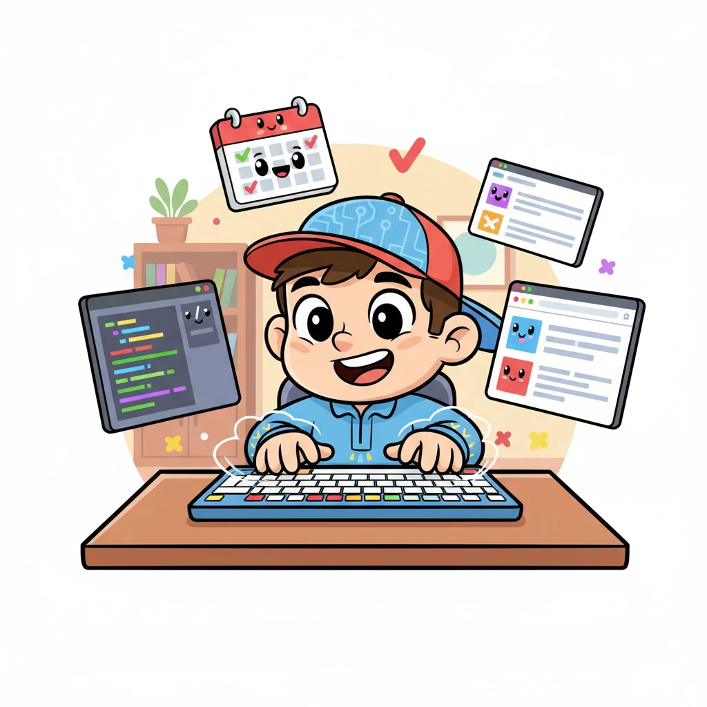 Енді Алмасқа көмектесу үшін Visual Studio Code, браузер және күнделікті кодтауға арналған күнтізбе сияқты құралдар пайда болды. Олар Алмастың қате жіберуден қорықпай, жаңа нәрселерді үйренуге шақырды. Алмас үлкен құлшыныспен пернетақтаны терді.