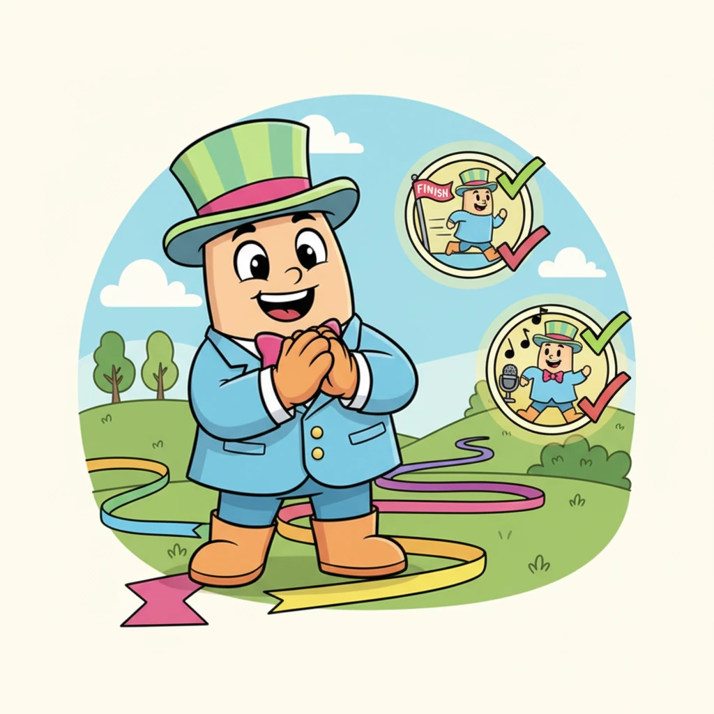 Cu un aer de împlinire, Perfect Compus a bătut din palme. El a arătat acțiuni care "a alergat" și "a cântat" și care erau acum complet terminate. Era ca și cum fiecare acțiune fusese încheiată cu succes, lăsând un sentiment de satisfacție.