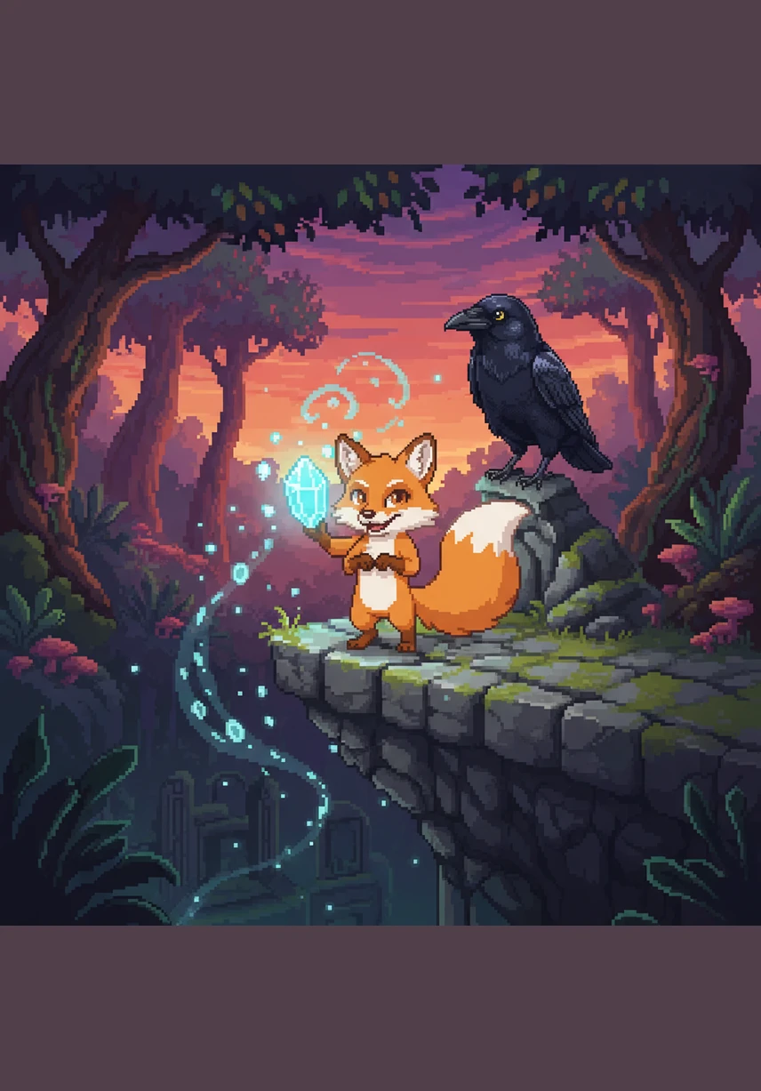 Felix stood on his hind legs and began to sing praises to the crow, telling her that her feathers were the most beautiful in the whole world. He hoped she would open her mouth to thank him, but the wise crow only nodded silently.