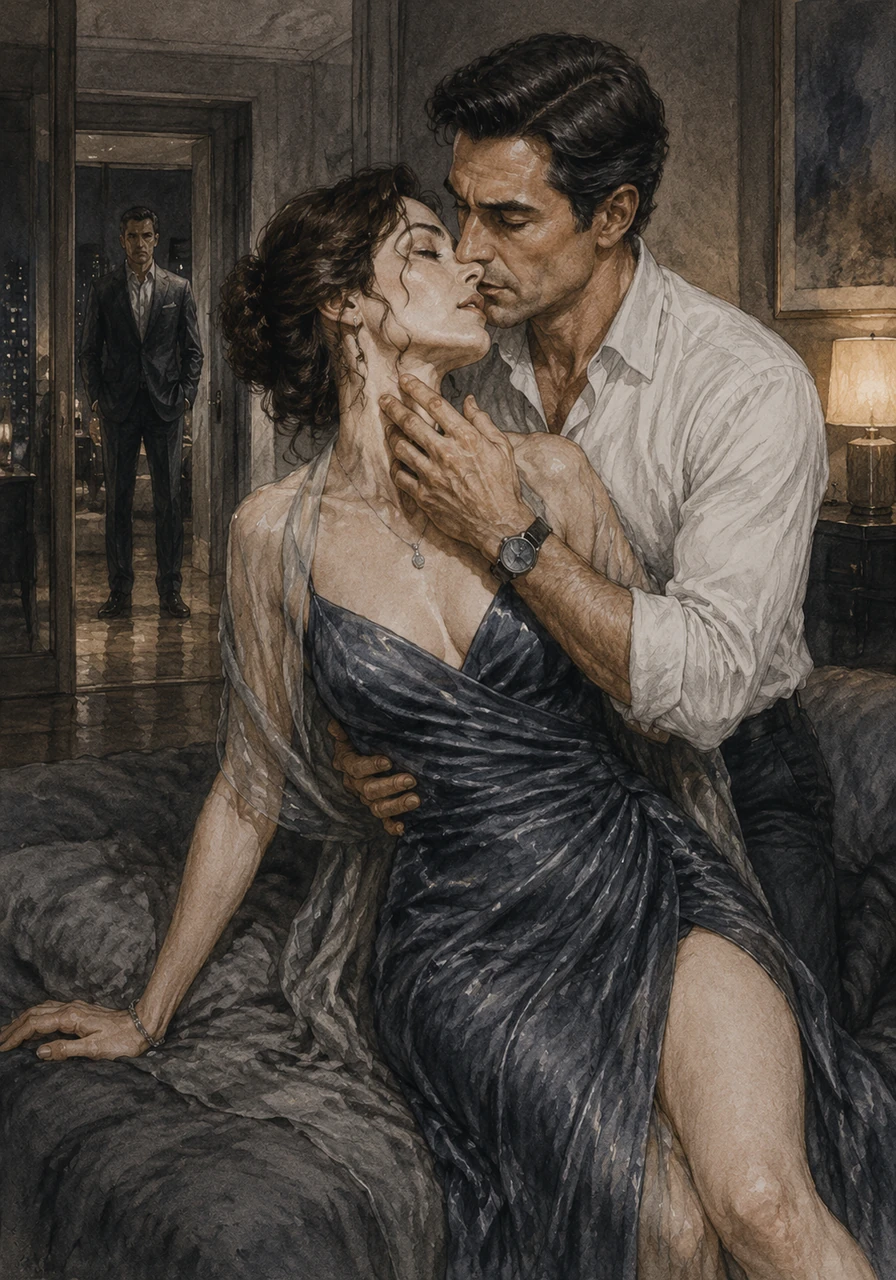 In the quiet intimacy of a secluded apartment, Helena chooses to cross the point of no return. The passion she finds with Julian is a powerful storm that drowns out the whispers of her conscience.