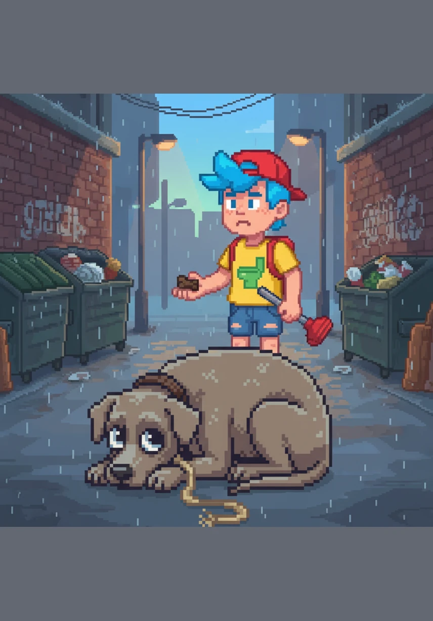 His loyal dog, Buster, drops a tattered tennis ball at Steve's feet, whining for just a moment of real attention. Steve doesn't even look down, dismissively telling the dog he has zero rizz and needs to go back to Ohio.