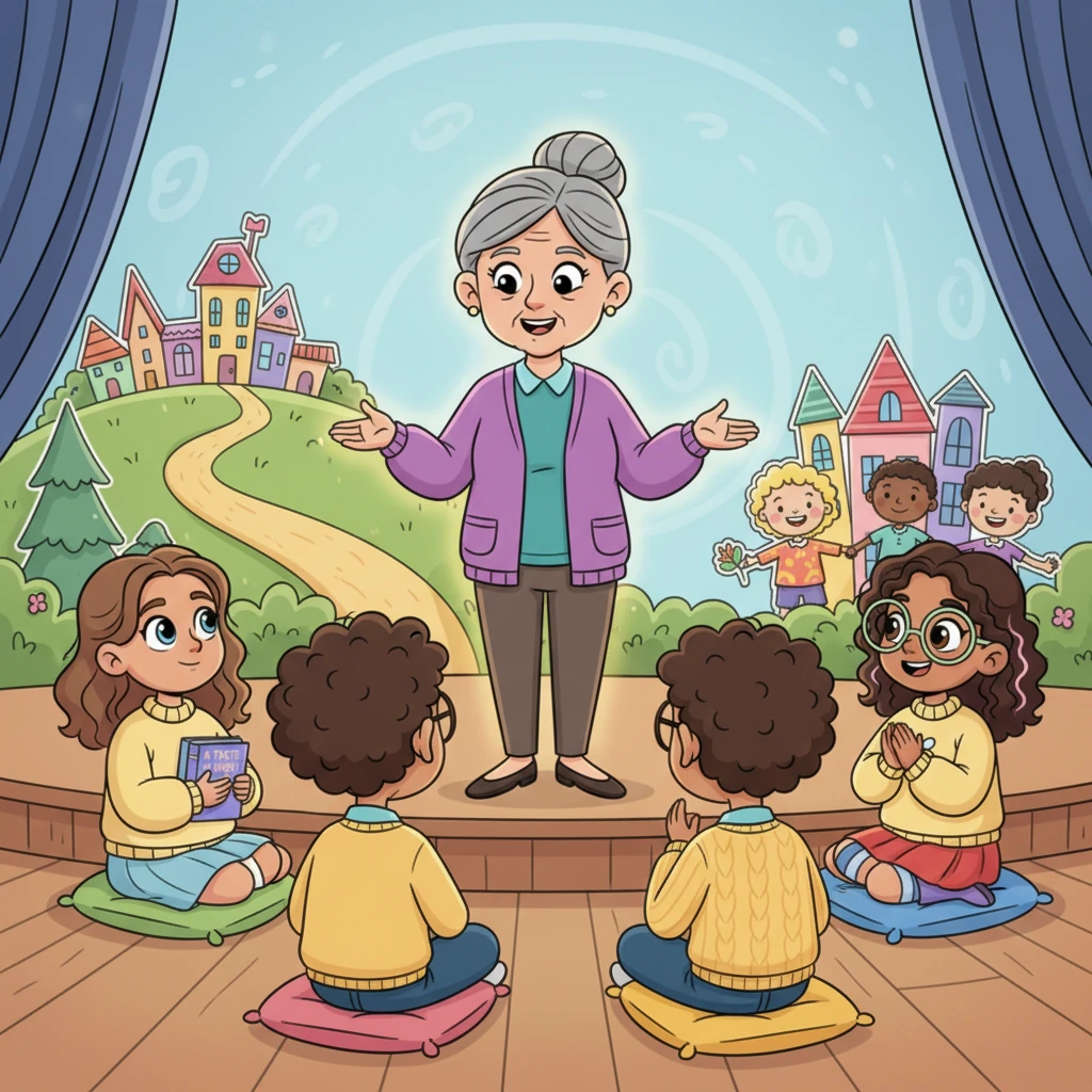 Mrs. Gable simplifies the play's core: a story about finding your way, making friends in unexpected places, and the different kinds of families we create. She emphasizes the power of kindness and understanding, even when life gets tricky. A warm, inviting glow seems to emanate from her as she speaks.
