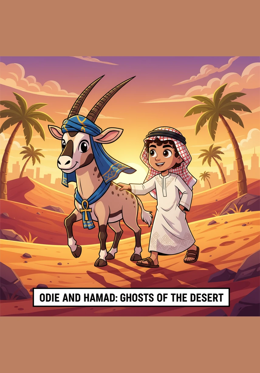 Odie was often called the Ghost of the Desert because he moved so silently across the shifting sands. He was perfectly adapted to his home, with wide hooves like snowshoes that kept him from sinking into the soft, sun-warmed dunes.