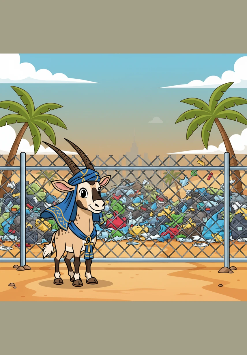 But when Odie reached the valley, he came to a sudden halt. A giant, silver fence now stretched across his ancient path, and behind it lay piles of colorful plastic trash that the wind had blown in from the distant city.