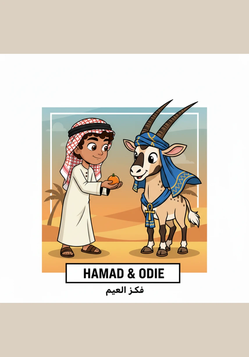 Hamad knew he had to help the majestic animal. He moved slowly and quietly so he wouldn't scare Odie. He began picking up the discarded plastic bags and bottles one by one, placing them safely into a recycling bin.