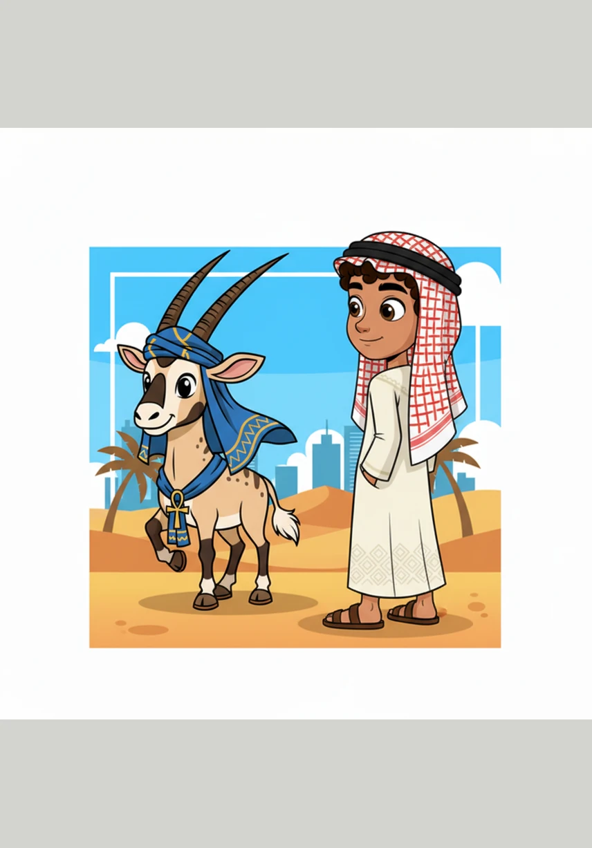 Before trotting back into the wild, Odie paused and looked back at Hamad one last time. Hamad smiled, knowing that by protecting the desert, he was keeping the magic of the Ghost alive for generations to come.