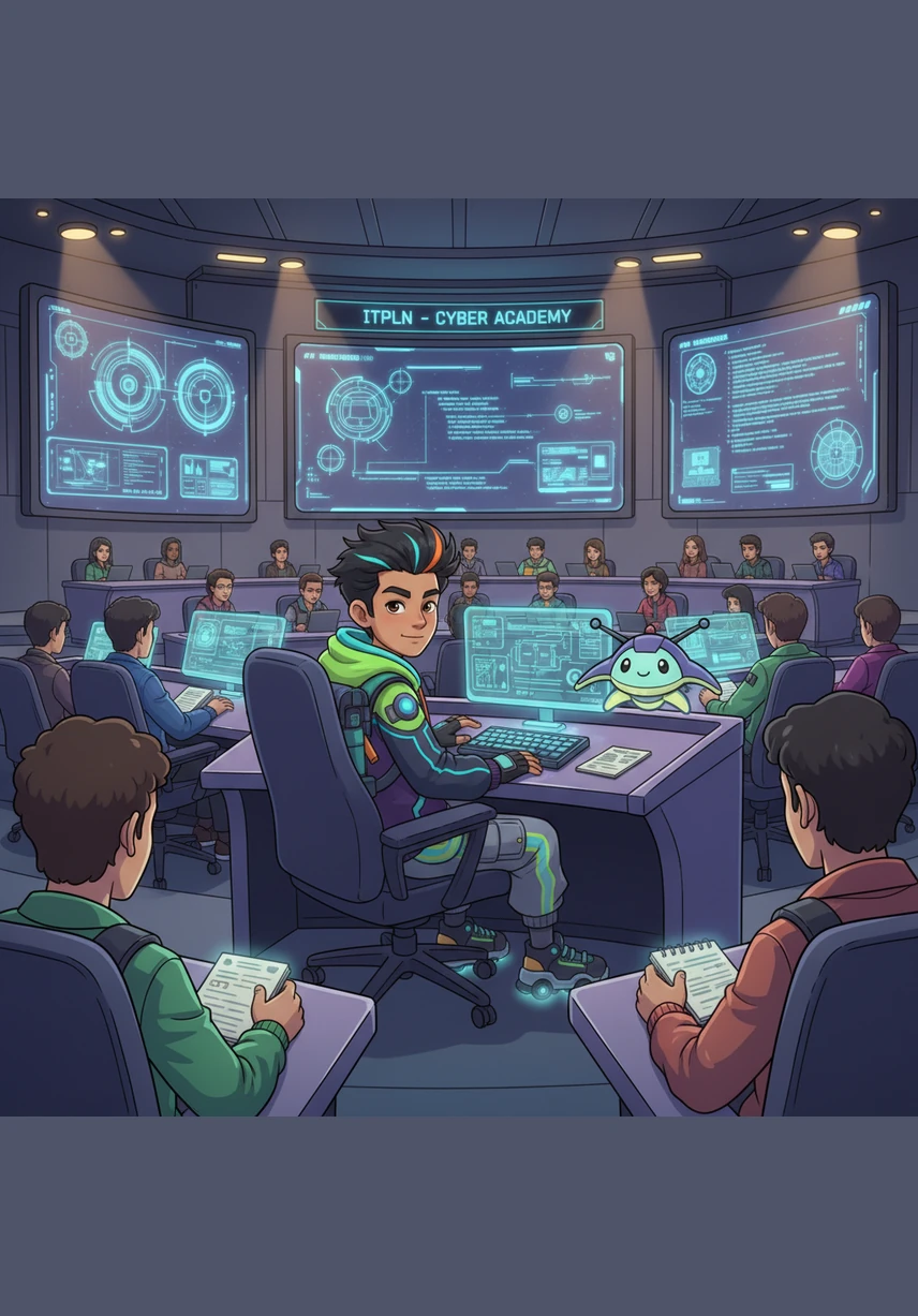 Shaadiq sits in a modern lecture hall at ITPLN, surrounded by complex diagrams of electrical circuits and power grids. While his classmates chat about their weekend plans, he focuses intently on his notes, his mind already calculating the hours until his academic responsibilities are complete.