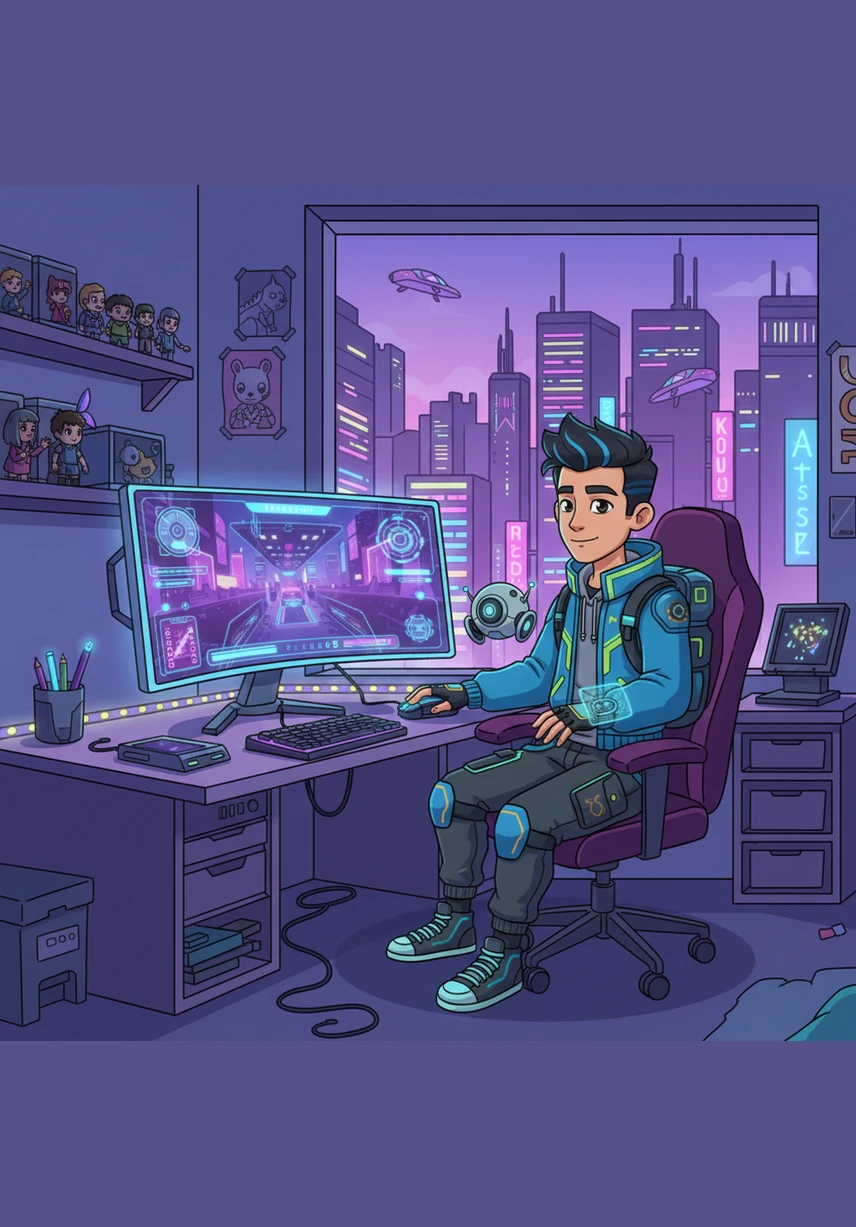 The soft glow of his RGB keyboard reflects in his eyes as he achieves a difficult victory in a high-stakes match. He feels a quiet sense of accomplishment that is entirely his own, far removed from the competitive pressure of grades and campus life.