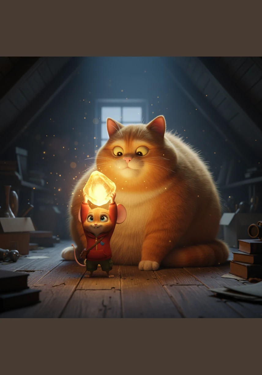 Chintu did not panic or run away in fear; instead, he gave a playful wink and stood his ground. He challenged the cat, saying that she would have to be fast enough to catch him first.