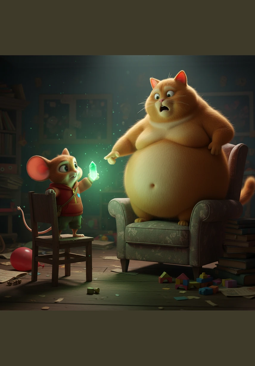 Chintu stood safely by the entrance of his hole and whispered that true victory comes from wit, not just from being big. Billo realized then that her strength was no match for Chintu's clever and quick mind.