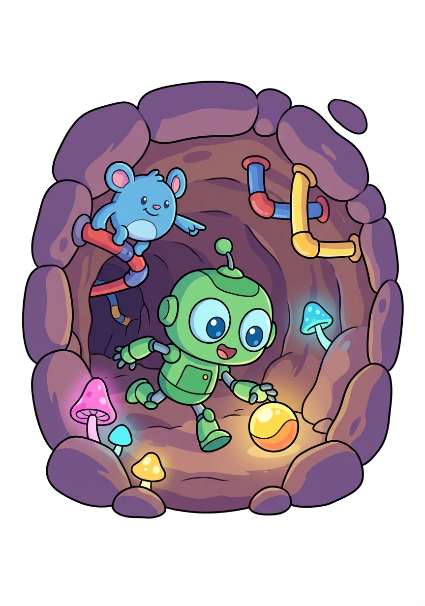 Together, they navigated through the city's underground tunnels. The air was thick with mystery, and the promise of discovery fueled their adventure.