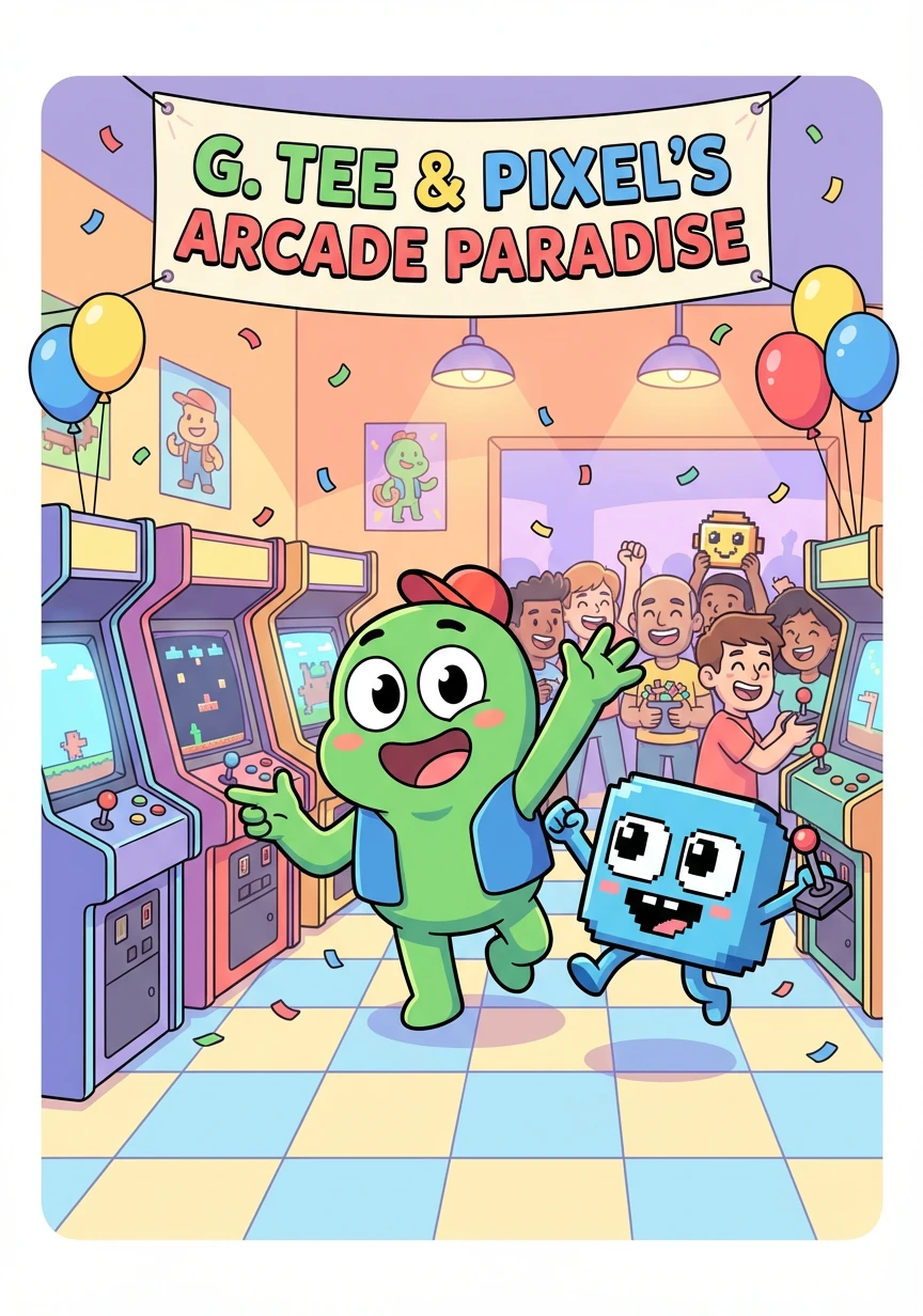With the arcade games secured, G. Tee and Pixel opened their own retro gaming paradise, becoming the heroes of Viceburg's underground scene. They proved that even the wildest adventures can lead to the greatest friendships.