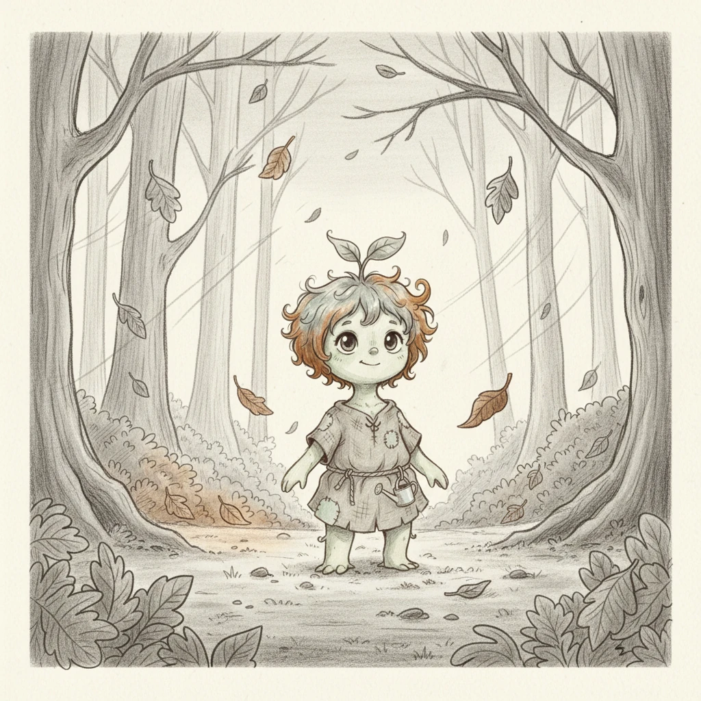 Autumn arrives, painting the forest in hues of russet and gold. Pip, still small, experiences the wonder of changing seasons for the first time, its own green leaves slowly turning to a warm amber before gracefully drifting to the forest floor.