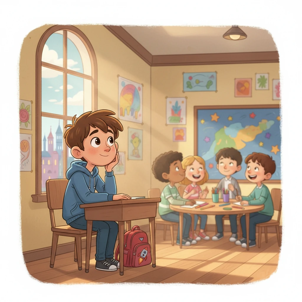 Rafael era um menino que adorava ficar sozinho. Na escola, ele sentava-se sempre numa carteira isolada, longe das outras crianças. Seus olhos observavam o mundo, mas seus pensamentos guardavam segredos profundos.