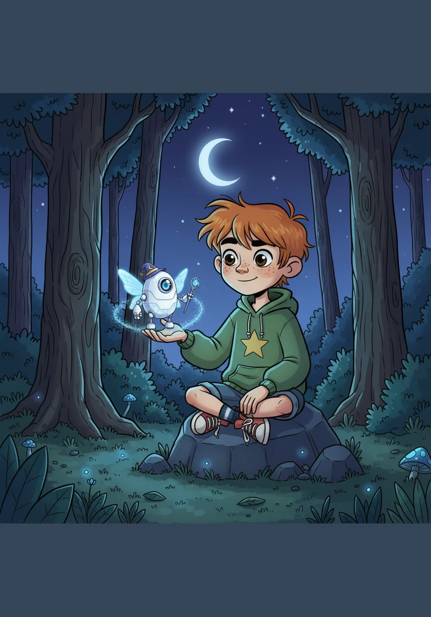 Late at night, Leo sits alone in the dark, his face pale and eyes tired from the flickering blue light. He feels a heavy exhaustion that sleep cannot fix, and his heart feels strangely empty despite all the digital fun.