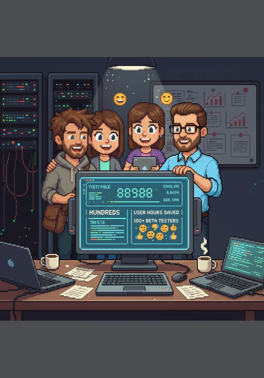 На главной панели управления начинают быстро расти цифры: уже сэкономлены сотни часов жизни пользователей, а первые сто бета-тестеров шлют восторженные отзывы. Это настоящий триумф и подтверждение того, что идея Алекса работает.