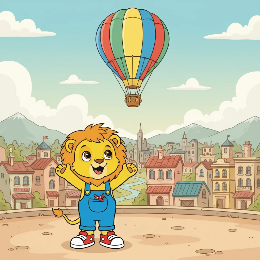 Suddenly, Leo spotted a colorful hot air balloon rising high above the city. His eyes lit up with excitement. He decided then and there that he would explore this incredible place.