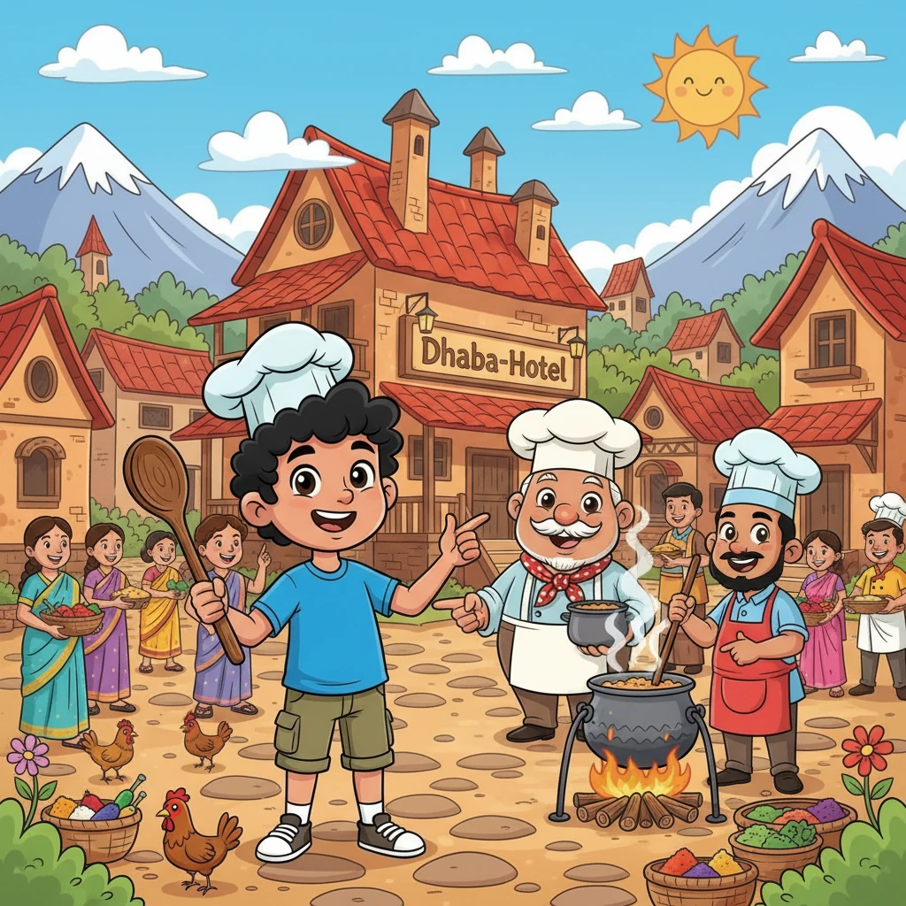 Arjun's Village Journey: The Dhaba-Hotel Dream