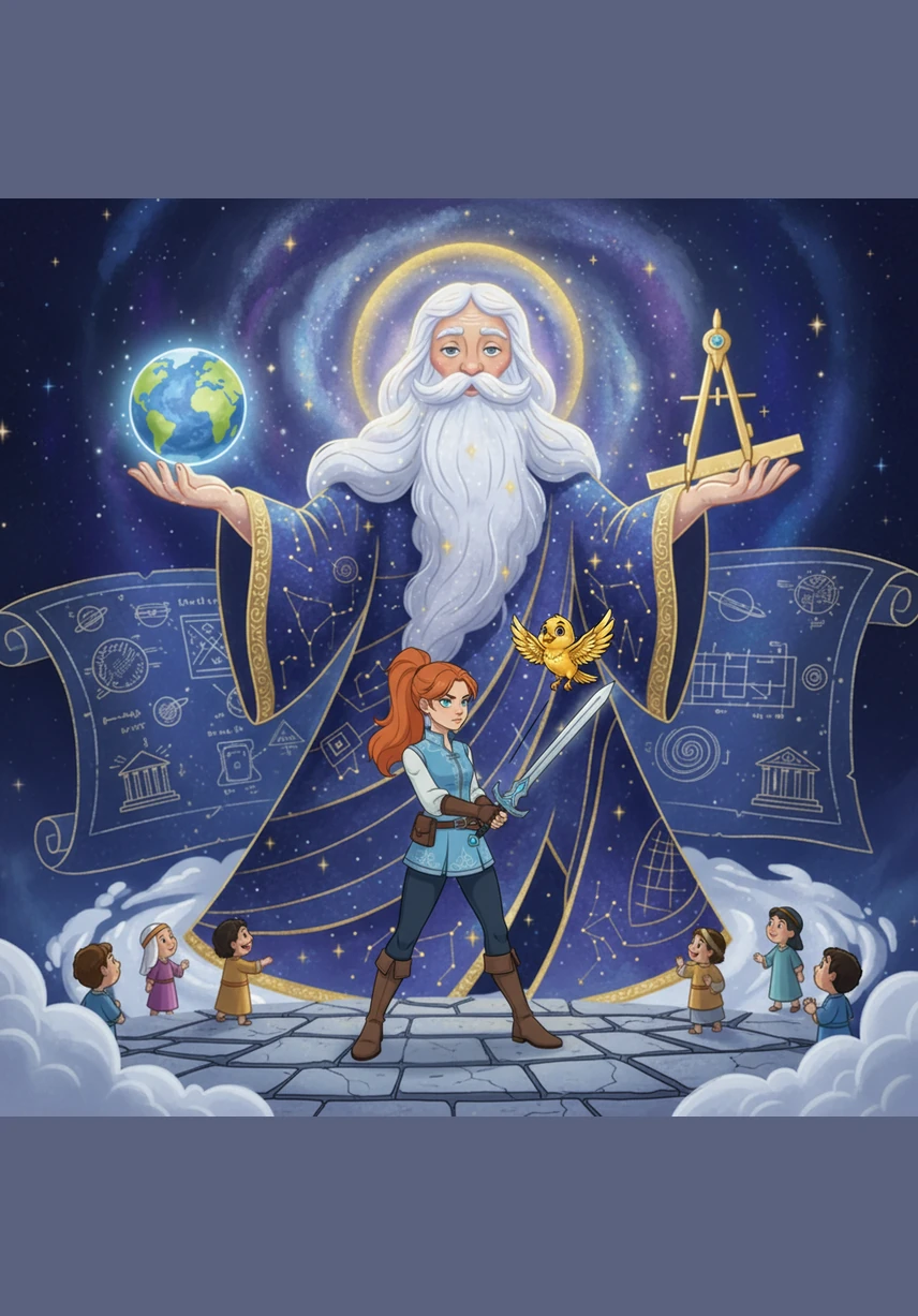 The Great Architect’s light responded to her courage, bursting forth from the sky in a brilliant cascade of gold. The shadows dissolved into a thousand butterflies, and the world became more radiant than it had ever been before.