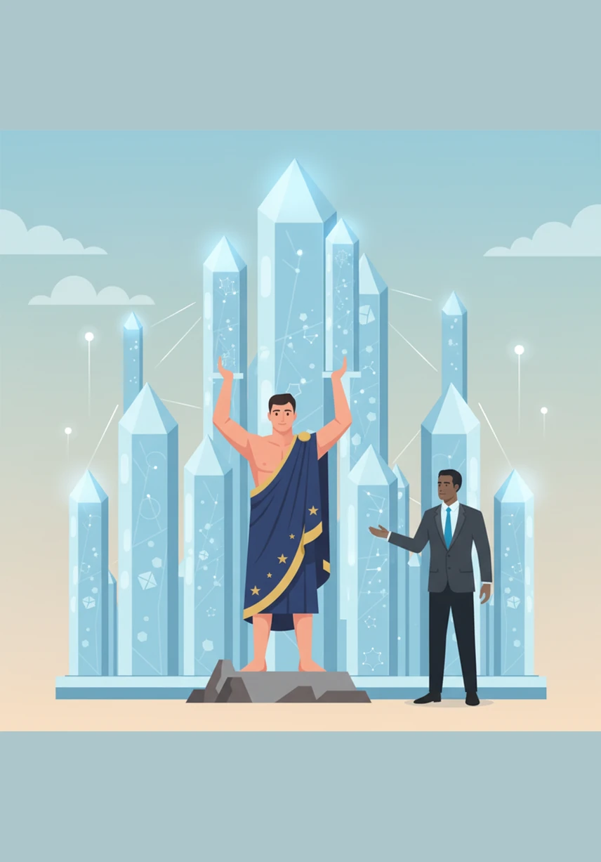 To store these mathematical stars, Atlas builds a magnificent library of crystalline pillars known as the Vector Database. Each crystal holds a piece of knowledge, organized so that similar ideas are kept close to one another for instant access.