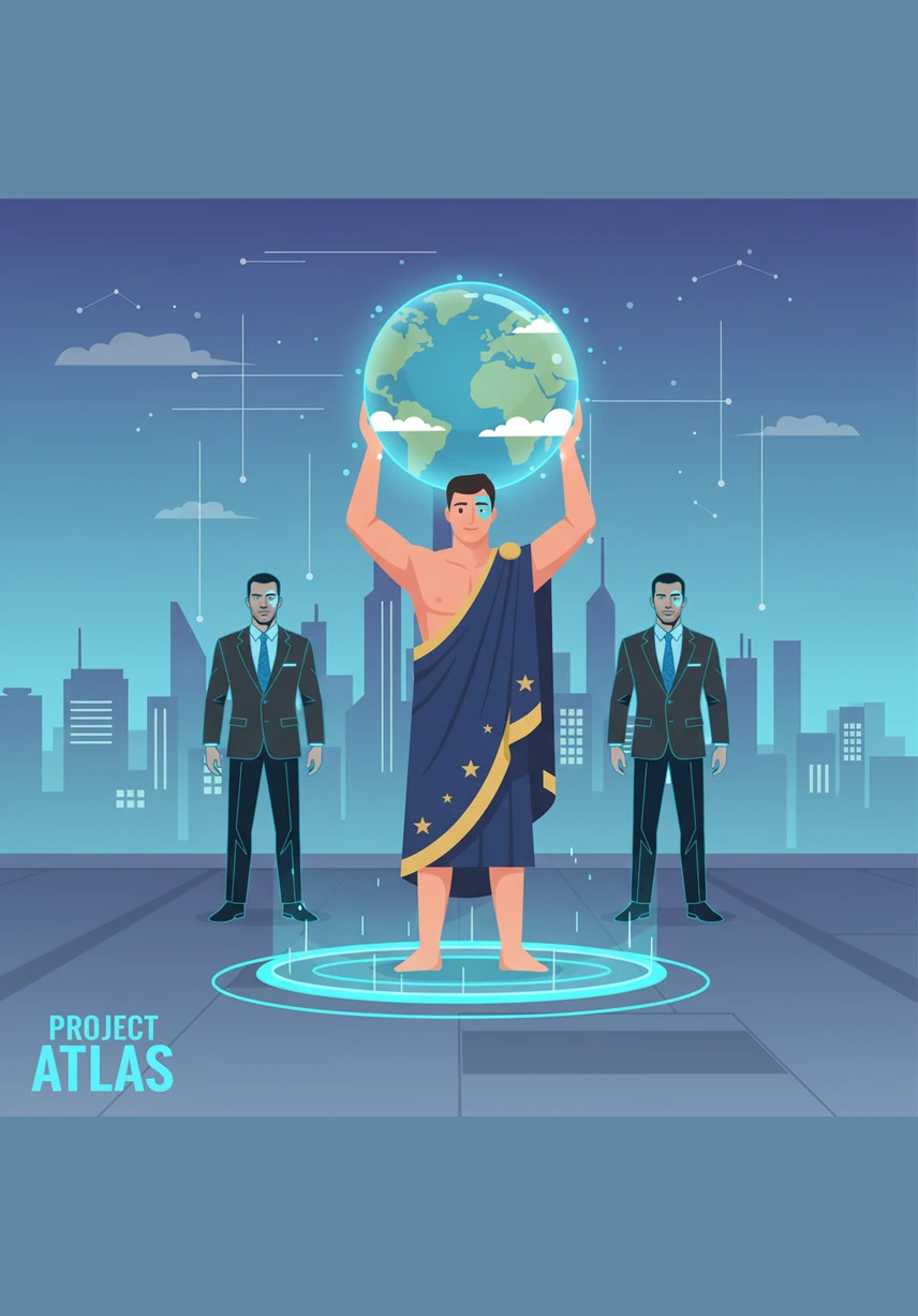 To protect the integrity of the system, Atlas installs intricate shields and glowing locks around the core components. These security layers ensure that every interaction is authenticated and every piece of data remains safe within the sanctuary.