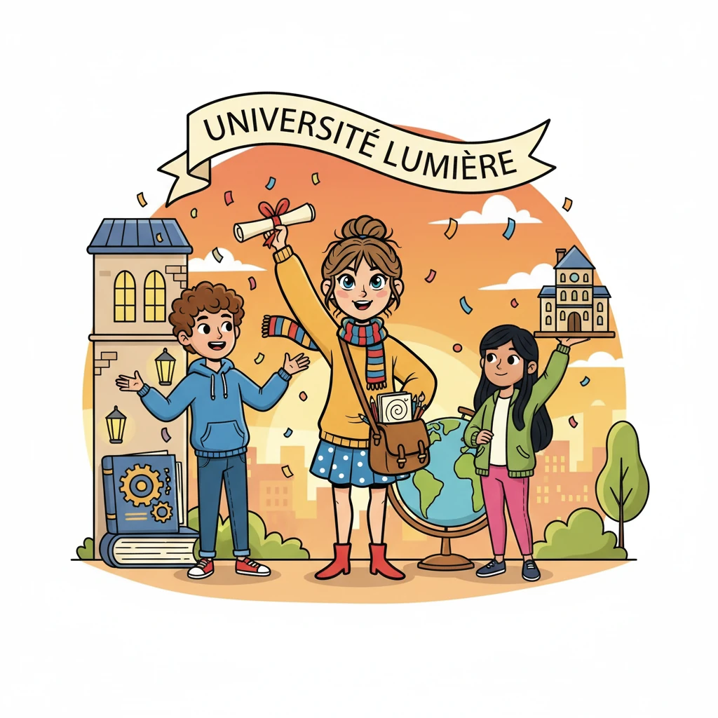 À la fin de l'année, Éloïse, Lucas et Sofia, plus proches que jamais, célèbrent leurs succès. L'Université Lumière a été pour eux un lieu d'apprentissage, d'amitié et de découverte de soi. Ils se préparent avec enthousiasme pour l'avenir, forts de leurs expériences partagées.