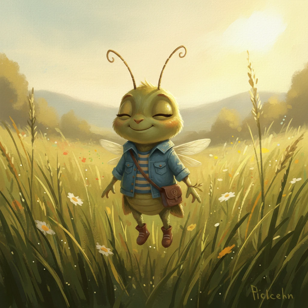 But Flicker had a secret. While others practiced jumping, he had discovered a different gift. With tiny, almost invisible wings, he could catch the breeze, not for powerful flight, but for a gentle, silent glide. He would practice in secret, feeling the air lift him just above the grass, a sensation of freedom quite unlike any jump. It was his own special dance with the wind.