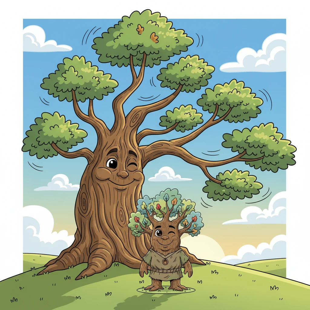 Pip looked at the Wise Old Oak, a knowing smile now etched into its own bark. It finally understood that true strength and beauty came from a patient journey, appreciating every moment of growth, big or small. The Old Oak winked, its ancient branches swaying in approval.