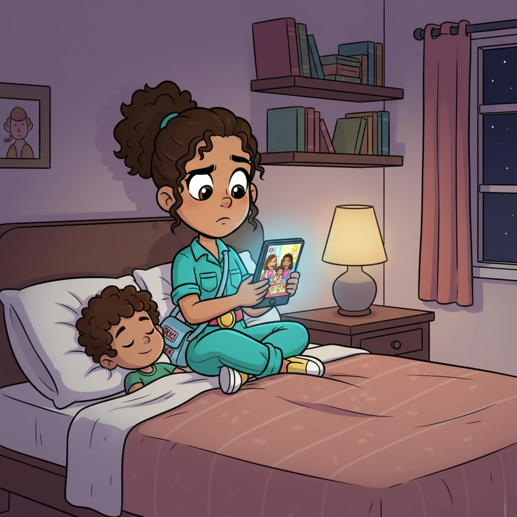 One evening, as Leo finally drifted to sleep, Maya scrolled through her phone, feeling tired but determined. Suddenly, a cheerful ad popped up on her screen: 'Stepping Homes - Find Your Perfect Shared Home!' It showed happy women and children laughing together, sparking a tiny flicker of hope in Maya's heart.