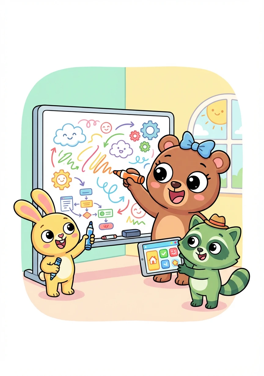 The team brainstormed ideas, filling whiteboards with colorful plans. They designed a user-friendly interface, ensuring everyone could easily navigate the new system.