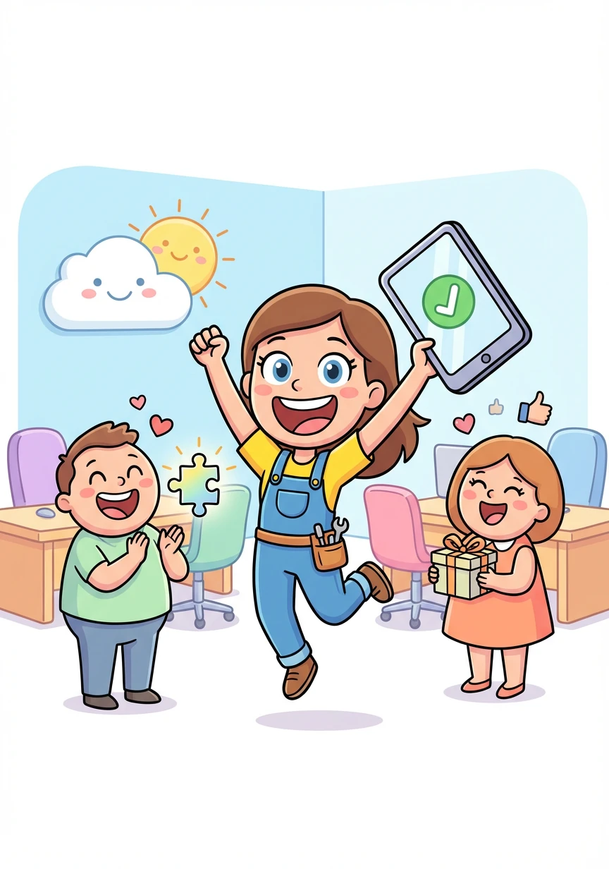 The service team rejoiced at the ease of managing customer requests and providing quick solutions. Happy customers meant happy team members!